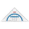 Brunnen 104975933 - Triangolo geometrico Colour Code (per scuola e ufficio, 16 cm, infrangibile, impugnatura ergonomica) blu/azzurro