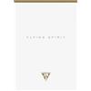 Clairefontaine 104636C - Un blocco collato Flying Spirit 140 pagine avorio staccabili 14,8x21 cm 90g a righe, copertina in carta bianca laminata, motivo casuale