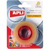 APLI - Nastro adesivo trasparente in blister, 19 m x 33 mm