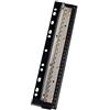 Wedo 0679401 Perforatore Tascabile con Righello in Metallo, 8 cm, 4 Fori, Nero