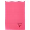 Clairefontaine - Ref 328646C - Quaderno con rilegatura a spirale linicolore (80 fogli) - formato A5, carta pergamena spazzolata da 90 g/m², copertina in Polypro, righe a righe - Colori assortiti (1 pezzo)