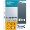 Favorit 100460018 - Buste Foratura Universale 25 Buste, 15 x 21 cm, Trasparente