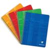 Clairefontaine 8723C Un quaderno a spirale - 17x22 cm - 100 pagine a righe con margini - Carta Bianca 90g - copertina in carta laminata colore casuale