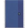 Miquelrius - Rubrica telefonica, 100 Fogli da 70 g/m², Quadretti 5 mm, Quaderno con Indice Alfabetico, Copertina in Cartoncino Plastificato, Formato 152 x 210 mm, Colore Blu