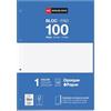 Miquelrius - 100 fogli quadrettati 5 mm, Rigatura a quadretti, Blocchi di fogli A4 di ricambio, Ricarica perforata 4 fori, Blu