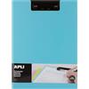 Apli - 17206, Portablocco con copertina, premium, blu, A4