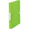 Leitz Cartella progetti A4, Capacità fino a 250 fogli A4, Chiusura a elastico, Polipropilene, Verde, Gamma WOW, 46290154