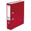Elba Rado Top, raccoglitore a 2 anelli, con leva, dorso 80 mm, rivestimento esterno in plastica, colore rosso