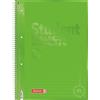 Brunnen 1067927152 - Quaderno con rilegatura a spirale con fogli a 4 fori, 90 g/mq, formato A4, a righe