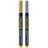 SECURIT - Set Da 2 Pennarelli A Gesso Liquido - Per Lavagne, Vetro, Metallo, Porcellana, Specchio, Plastica - Punta Fina 1-2mm - Colori Argento, Oro