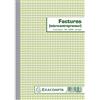 Exacompta Cod. 13293AE 1 blocco fattura per microimprenditori 50 fogli numerati e autocopianti duplicati (1 originale+1 copia) formato 210X148 mm