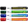 D.RECT Dry Wipe Marker D.RECT 3160 Round End Piece 4 Colour Set
