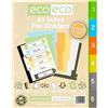 eco-eco A5 50% Riciclata Set 6 Indice Divisori File