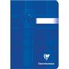 Clairefontaine 3646C Un Carnet Agrafé - 10, 5x14, 8 cm - 96 pagine a righe, es - Carta bianca 90 g - copertina in carta laminata colore casuale