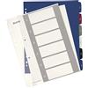 Leitz Rubrica con Tasti 1-6, Formato A4, Stampabile Al Pc, Polipropilene Robusto, Formato Extra Largo, Bianco/Multicolore, Gamma Wow, 12360000