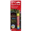 Apli - Liquid Chalk, Pennarelli a gesso liquido, cancellabili, punta rotonda da 5,5 mm, colore giallo, 1 pezzo
