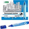 D.RECT - Pennarello permanente 2160 CT | Impermeabile e ad asciugatura rapida | per molte superfici | Inchiostro sicuro | Blu - 12 pezzi