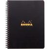 RHODIA 119911C - Quaderno a spirale (rilegatura integrale) NERO - A5+ 16 x 21 cm- a righe - 160 pag. staccabili Perf. 6 Trous - Carta Clairefontaine 90g/m² - COPERTINA in polipropilene- Rhodiactive