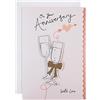 Hallmark Biglietto di anniversario per coppia, per entrambi, design con calici di champagne, rosa