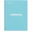 Miquelrius - Quaderno A4, Notebook Emotions, 80 Fogli da 90 g/m², Taccuino a Punti, 1 Striscia di Colore, Spirale Microforata, Copertina Extra Rigida, 4 Fori, Azzurro Cielo