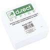 D.RECT Zettelklotz - Blocchetto per appunti, 90 x 90 x 50 mm, circa 450 fogli, incollato a testa di colore bianco