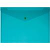 Alevar Busta con Bottone Formato cm 19x14, Portadocumenti in Polipropilene con Chiusura a Pressione, Colore Verde, Confezione da 5 Pezzi