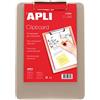 APLI 13781 - Porta blocco in plastica trasparente, grigio, 210 x 297 mm