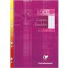 Clairefontaine 4722C - Cartellina perforata doppia per fotocopiatrici, formato A4, 21 x 29,7 cm, 100 pagine a quadretti, carta bianca, 90 g, custodia riutilizzabile