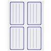 Avery Bustina di 20 etichette scolastici - 36 x 56 mm - Tagliere A6 - Linee Blu (scol1)
