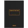 RHODIA 119209C - taccuino mOrobido DOroso Telato Composition Book Black - A5 14,8X21cm - Quadretti piccoli - 160 pag. - Carta Clairefontaine Bianca 80 g/m - Classic