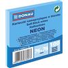 DONAU Karteczki samoprzylepne w bloczku 76x76mm 100 kartek neon niebieski