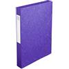 Exacompta - Rif. 14015H - Scatola di archiviazione in cartone pressato Cartobox - 25 x 33 cm, adatta per documenti A4, cinghie elastiche su 2 angoli, dorso 40 mm, certificato FSC - Viola