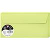 Clairefontaine 55475C - Pacco da 20 Buste autoadesive - Formato DL (11x22cm) - 120g/m² - Colore verde germoglio - Inviti Eventi e Corrispondenza - Gamma Pollen - Carta Premium Liscia