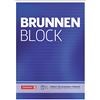 Brunnen Kieserblock - Blocco a righe, formato A4, 50 pz, colore: bianco