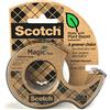 3M Scotch Magic Green Nastro Adesivo Invisibile, 19x20 mm - Include 1 Dispenser di Plastica 100% Riciclata Ricaricabile, Multiuso per Casa, Ufficio e Scuola
