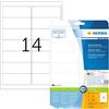 HERMA SuperPrint (99,1 x 38,1 mm), etichette con bordo, colore: Bianco