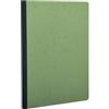 Clairefontaine 795423C Collezione Age Bag Quaderno cucito a filo con dorso in tela verde - A5 14.8 x 21 cm - 192 Pagine quadretti piccoli - Carta bianca 90 g - Copertina in carta Lustrée trama cuoio