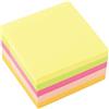 D.RECT 9261, Cubo da 450 Foglietti Adesivi, 75x75mm, colori neon