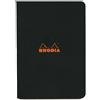 RHODIA 119183C - Taccuino a punto metallico Black - A5 14,8X21cm - Quadretti piccoli - 96 pag. - Carta Clairefontaine Bianca 80g/m² -COPERTINA in carta trattata morbida, resistente e impermeabile - Classic