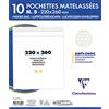 Clairefontaine 7345C - Confezione da 10 buste Bianche imbottite di Pluriball 220x260 mm - 90g/m²