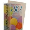 Perleberg Biglietto di auguri per 30° compleanno Basic Classic - palloncini - 11,6 x 16,6 cm