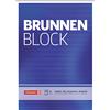 Brunnen Kieserblock - Blocco a righe, formato A5, 50 pz, colore: bianco