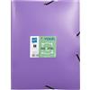 Viquel - Custodia in plastica con alette ESSENTIEL - Chiusura elastica - Made in France - Per classificare i documenti A4 - Viola