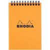 RHODIA 13500C - Notepad Bloc-Notes a Spirale (Rilegatura integrale) Orange - A6 10,5 x 14,8 cm - Quadretti piccoli - 80 fogli staccabili - Carta Clairefontaine 80g/m² -COPERTINA in carta trattata morbida