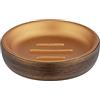 Wenko Portasapone Palena, portasapone rotondo per conservare saponi solidi o shampoo in plastica poliresina di qualità dal design elegante, (L/P x A): Ø 10,5 x 2,5 cm, bronzo, 25353100