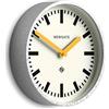 Newgate® Luggage Orologio a parete | Orologio moderno in metallo retrò per stazione | 30cm | Custodia in metallo galvanizzato profondo con lancette gialle | Stile vintage contemporaneo per cucina