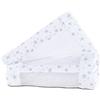 babybay 160875 Babynest Mesh-Piqué Suitable For Model Maxi, Boxspring, Comfort And Comfort Plus, White Stars Pearl Grey - 200 g