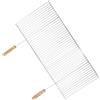 Barbecook Griglia per Barbecue con Manici in Legno, Accessori per Barbecue in Acciaio Inossidabile, Argento, 90 x 40 cm