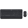 Logitech Combinazione di tastiera e mouse wireless MK545 ADVANCED, layout internazionale QWERTY US - Nero