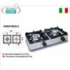 Fornello gas professionale da tavolo, 2 fuochi da Kw 4,50 e 3,00